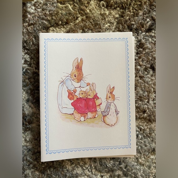 Vintage Peter Rabbit Beatrix Potter Blank Greeting Card Easter Spring NEW 1976 - Picture 2 of 3